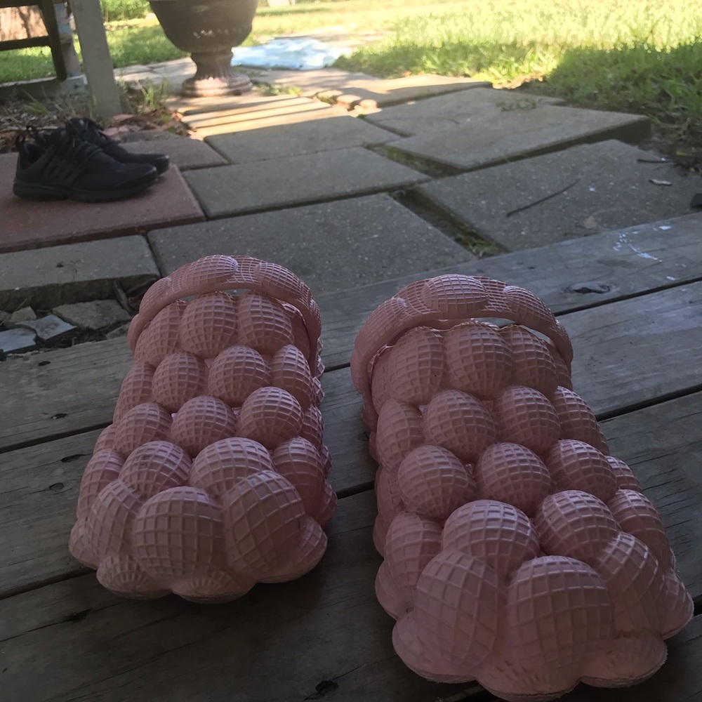 Pink firm squishy crock style shoes